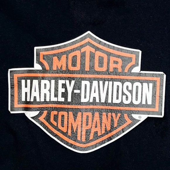 Gildan Harley Davidson black 100% cotton short sleeve cropped logo t shirt S - Picture 6 of 11